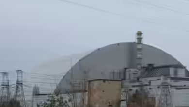 A general view shows the New Safe Confinement (NSC) structure, that covers the old sarcophagus which confines the remains of the damaged fourth reactor, at the Chornobyl Nuclear Power Plant. (Photo Credit: Reuters)