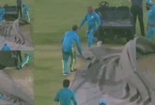 Comical Yet Chaotic Scene in PSL as Strong Winds Blow Away Covers, Groundstaff Injured