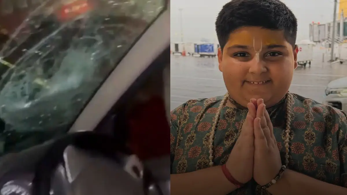 VIDEO | Delhi Police Arrest Three After Abhinav Arora's Car Windshield Smashed, Woman Heard Screaming Inside Vehicle