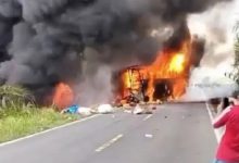 16 Killed as Bus Collides With Fuel Tanker in Indonesia's Sumatra, Massive Fire Engulfs Both Vehicles