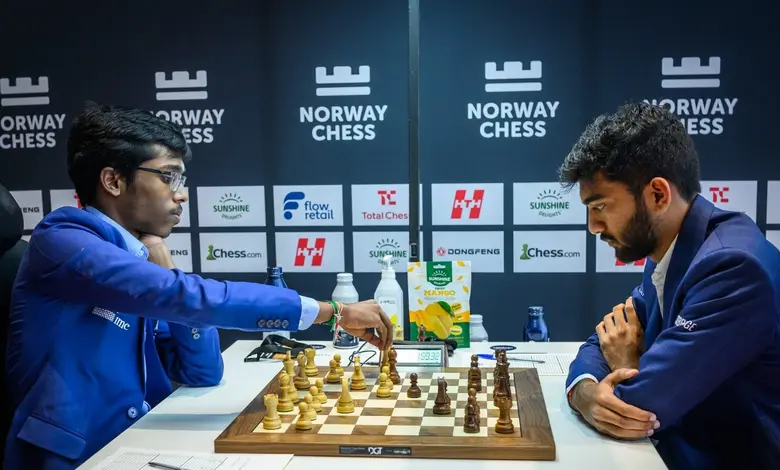 Gukesh Checks His First Mate Against Praggnanandhaa At Norway chess 2026