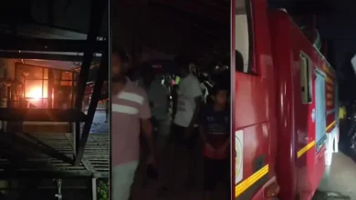 Blaze Erupts from Transformer in Kalyan After Blast-Like Boom