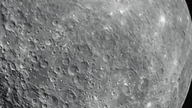 The first moon image captured by Chandrayaan 2, taken at a height of about 2650 km from the lunar surface, on August 21, 2019. | Photo Credit: File photo