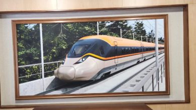 First Photo of Mumbai-Ahmedabad Bullet Train Unveiled at Railway Ministry in Delhi