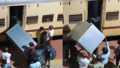 Viral Video Of Passengers Pulling Huge Metal Trunk Through Train Window Prompts Railway Response