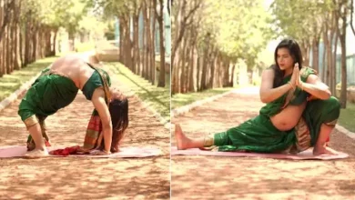 Bengaluru Yoga Teacher Performs Chakrasana In Saree At 39 Weeks Pregnant, Internet Left Amazed