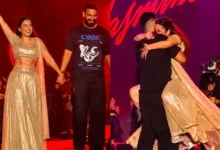 The couple shared a romantic moment as they danced to Jasmine's popular song Laavan