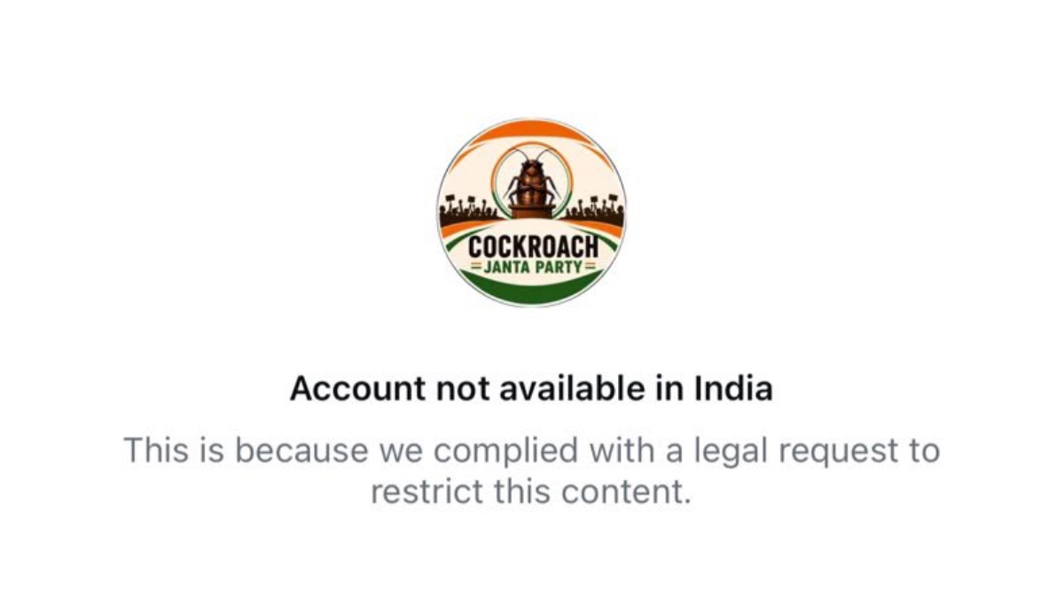 Cockroach Janta Party's Instagram Account Take Down in India; Here's Why