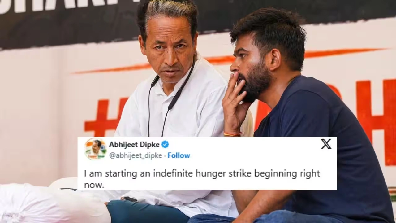 CJP Chief Abhijeet Dipke Launches Indefinite Hunger Strike After Sonam Wangchuk Is Hospitalised