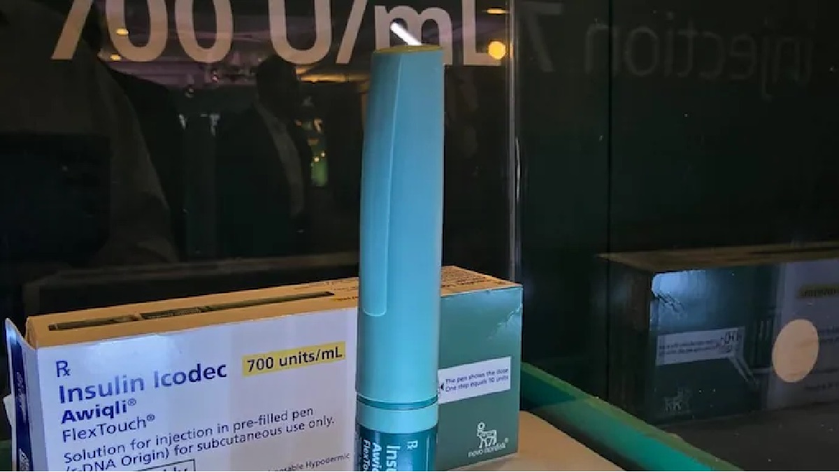 Awiqli FlexTouch once-weekly insulin pen launched by Novo Nordisk in India for diabetes treatment.