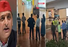 Noida Airport Waterlogged After Heavy Rain: 'Will Boats Run Now?' Akhilesh Yadav Takes Dig