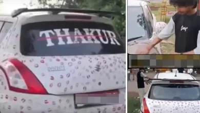 Girlfriend Covers Car with 3,400 Lipstick Kisses for Viral Reel