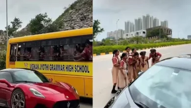 Kids Spot Lamborghini From School Bus, What Happened Next Turned Into A Dream Day