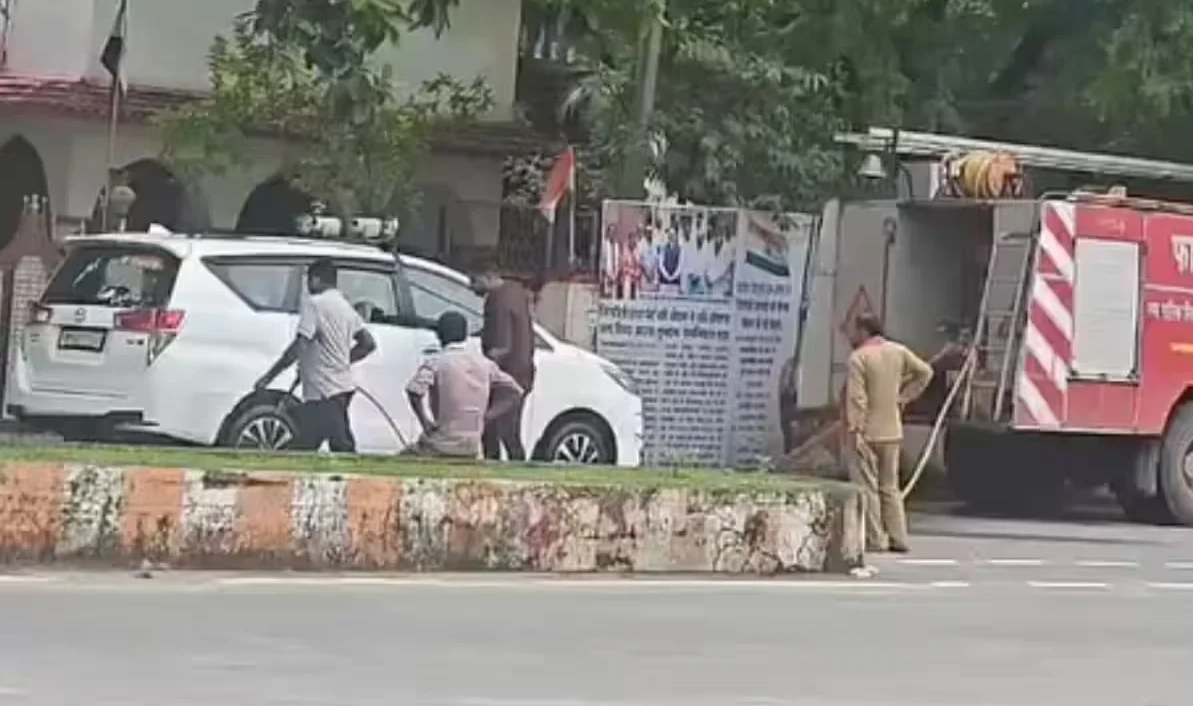 Fire Brigade Or Car Wash? BJP MLA’s Innova Video Sparks Row In Singrauli