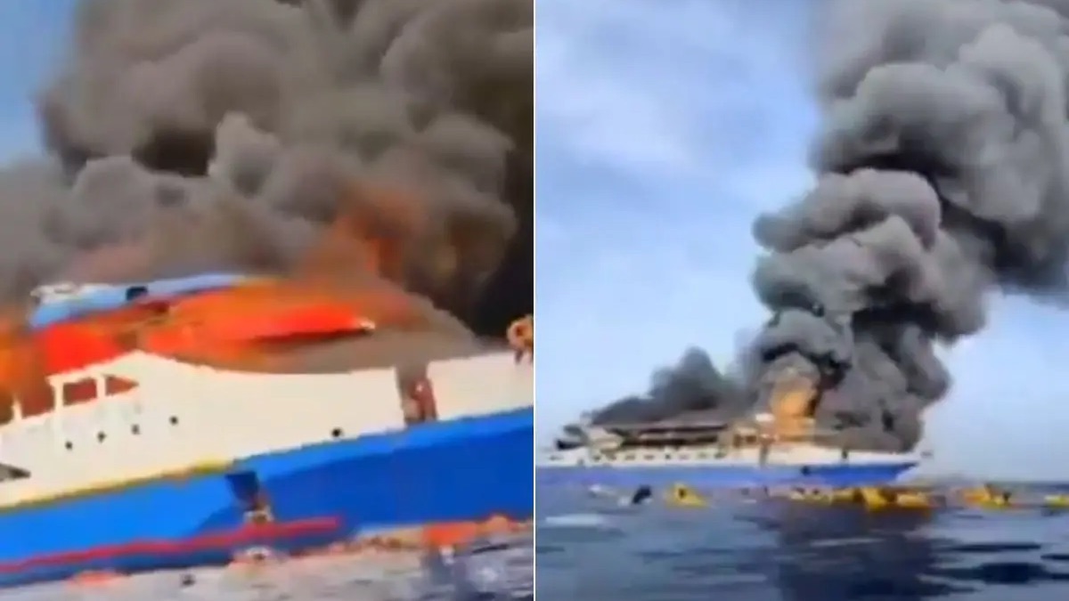 5 Dead, 41 Missing After Passenger Ferry Catches Fire Off Indonesia's Madura Island