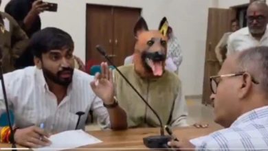 MP Politician Brings Man In Dog Mask To Police Station To Protest Against Dog Sterilisation "Scam"