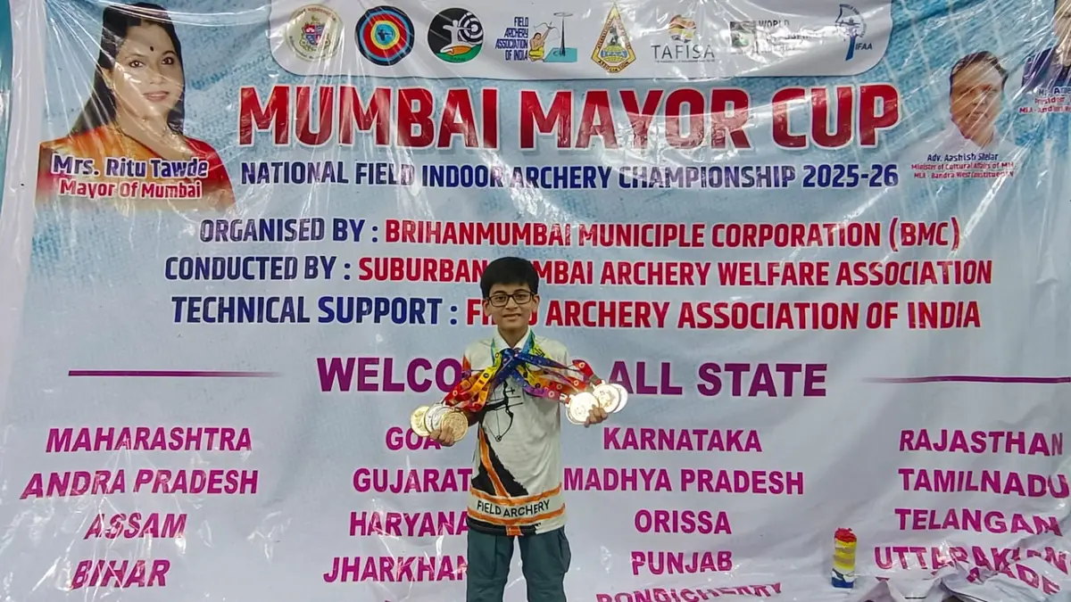 Kandivali's Young Jain Archer Wins Eight Medals and Two Trophies Just Four Days After His Grandfather's Passing
