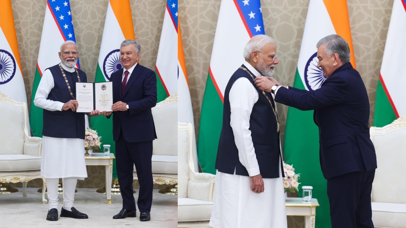 Order of 'Oliy Darajali Dustlik': PM Modi Conferred With Uzbekistan's Highest State Honour