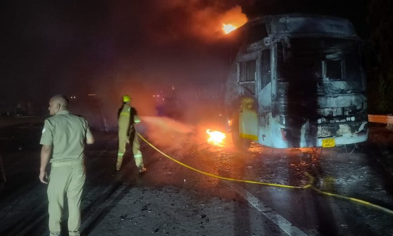 Nine Killed as Tourist Bus Catches Fire on Yamuna Expressway in Greater Noida