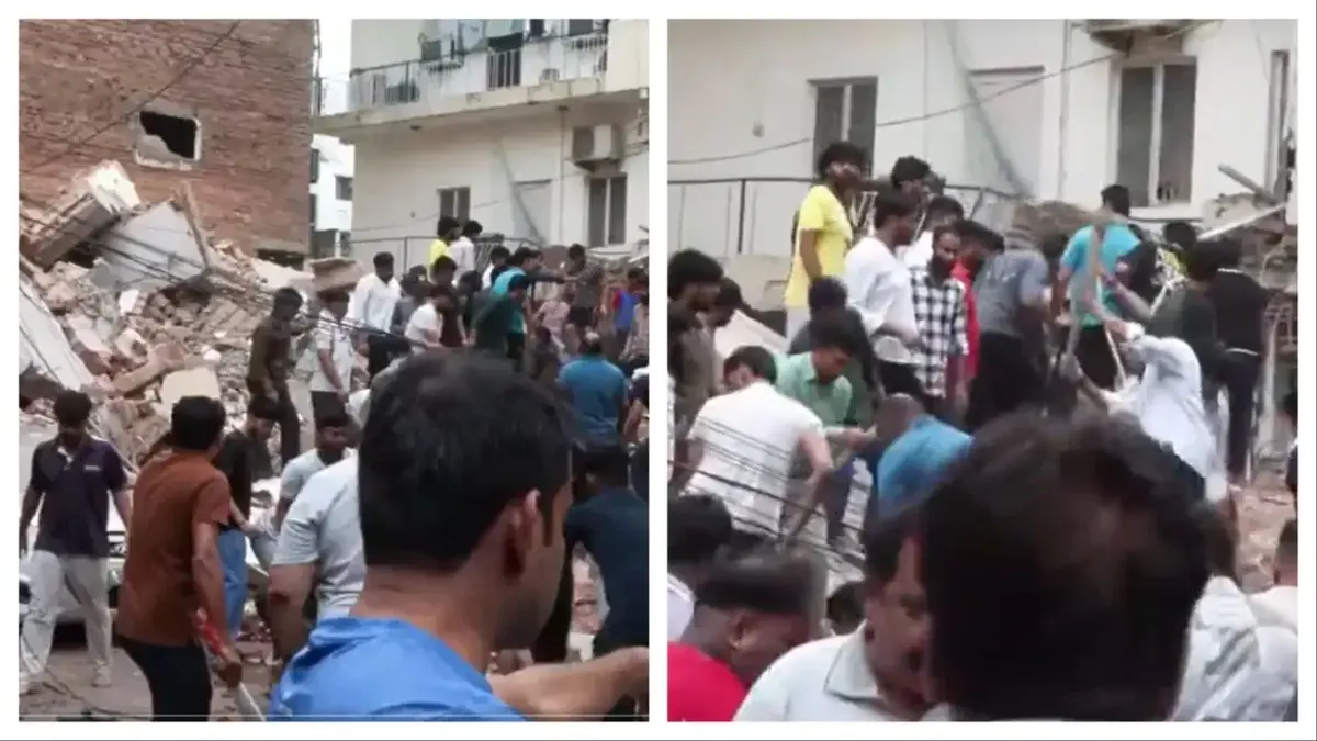 Delhi Building Collapse: Rescue Teams Race Against Time As Students Feared Trapped