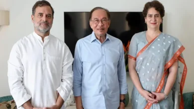 Malaysian PM Anwar Ibrahim Meets LoP Rahul Gandhi Amd Priyanka Vadra In Delhi