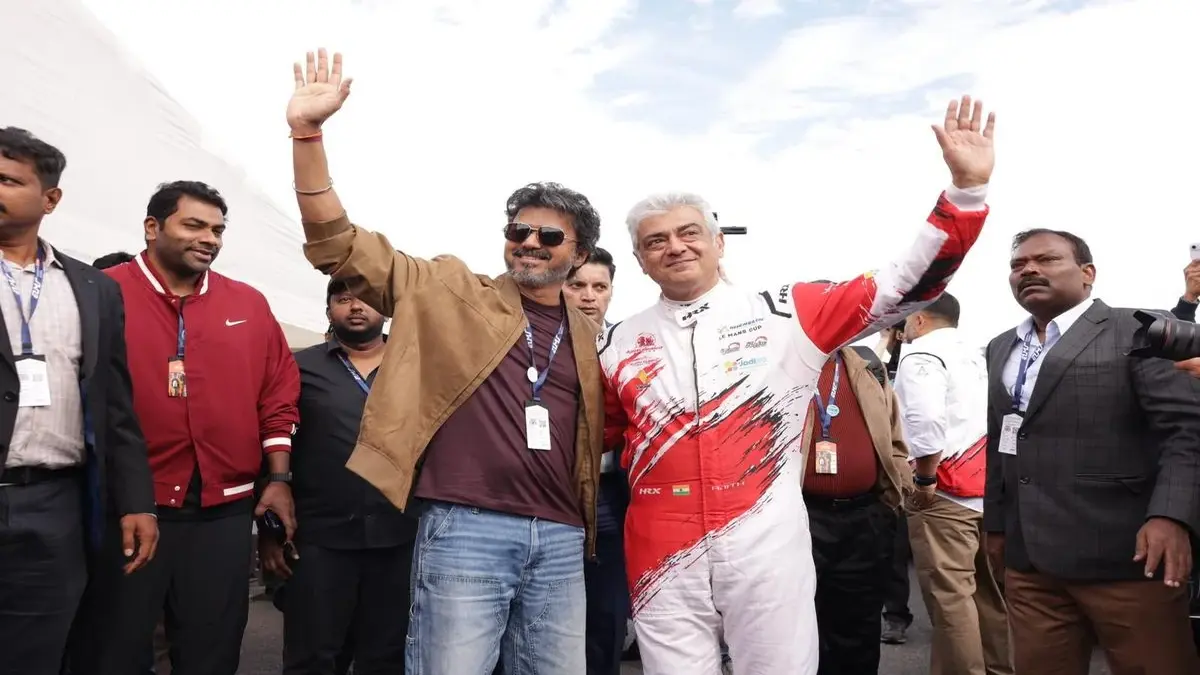Vijay Flags Off Ajith’s Silverstone Race, DMK Fires Back: ‘Gone To See Car Race Of His Friend’
