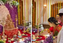 Mumbai Mayor Installs Ganpati Idol Made By Class 2 Student At Residence