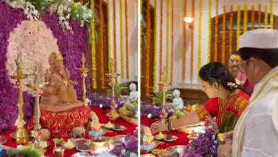 Mumbai Mayor Installs Ganpati Idol Made By Class 2 Student At Residence
