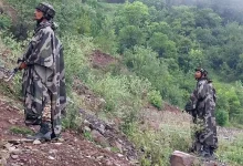 CISF personnel at a security camp near the Sewa Power Project in Kathua, Jammu and Kashmir