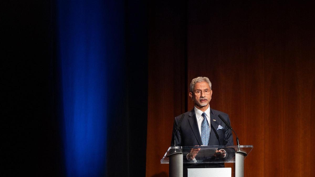 External Affairs Minister S Jaishankar speaking at the Asia Society event in New York