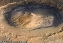 NASA Curiosity rover image of unexplained pits in Valle Grande, Gale Crater, Mars