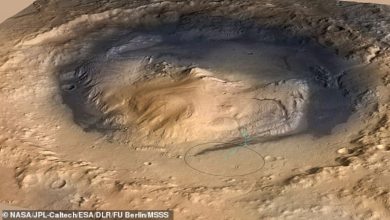 NASA Curiosity rover image of unexplained pits in Valle Grande, Gale Crater, Mars