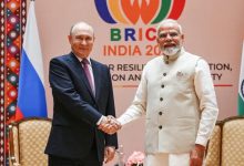 Russian President Vladimir Putin addressing the BRICS Business Summit 2026 in New Delhi