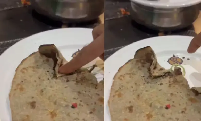 Customer Discovers Rubber Band Inside Roti at Pune Hotel; Video Sparks Outrage