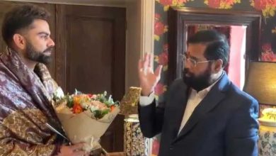 Virat Kohli meets Maharashtra Deputy CM Eknath Shinde in London for a courtesy visit