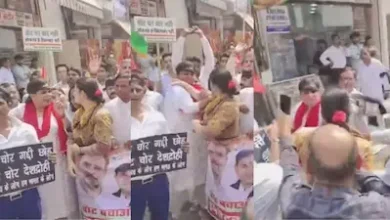 Slaps, Shouting And A Viral Video: Congress Leaders Clash During ‘Vote Theft’ Protest In Faridabad