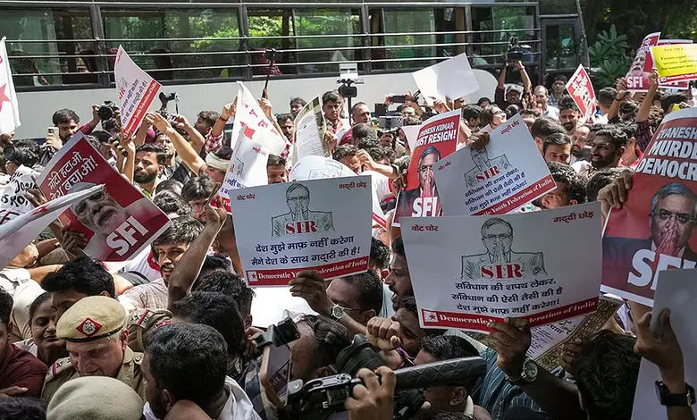 Security Tightened Around CEC Gyanesh Kumar Amid Protests