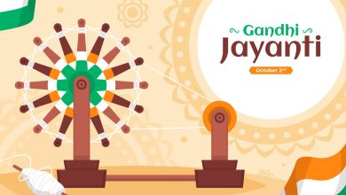 Portrait of Mahatma Gandhi with Gandhi Jayanti 2026 wishes on his 157th birth anniversary