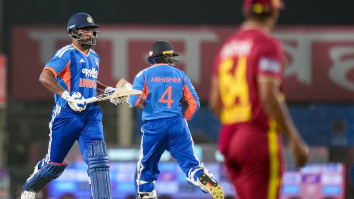 Samson, Kishan, Shreyas and Tilak Unleash a Batting Blitz as India Set West Indies a 250-Run Target