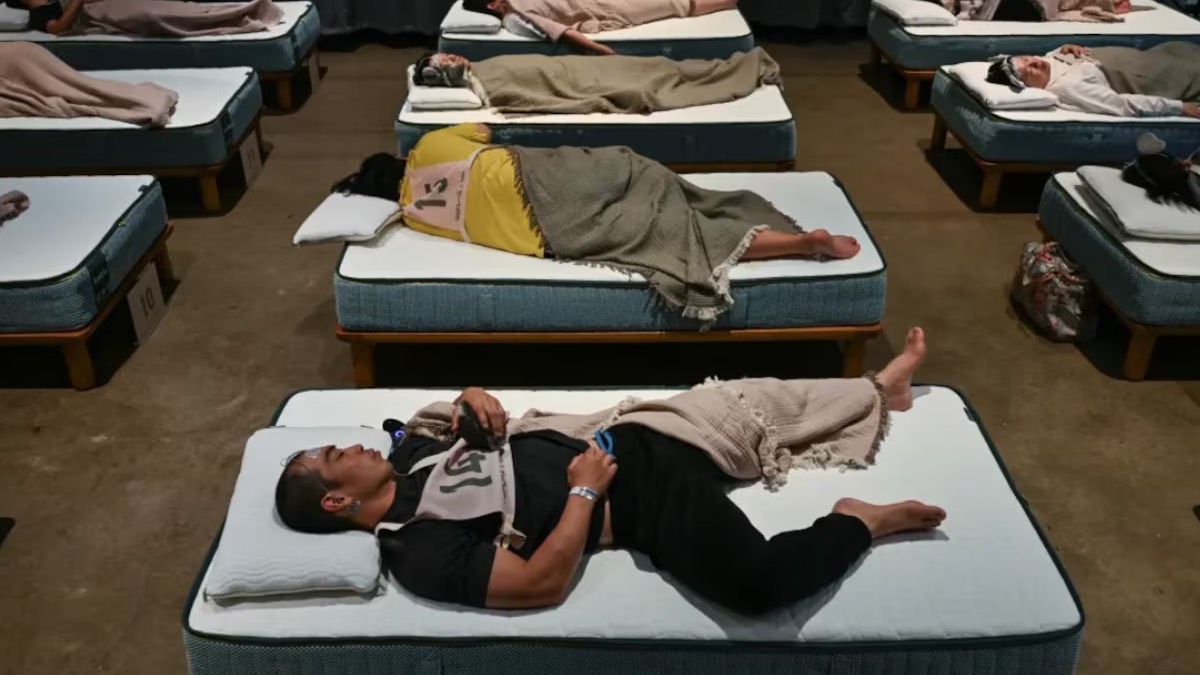 Japan Holds 'Matt Race' Sleeping Contest in Tokyo, Winner Takes Home 2 Million Yen