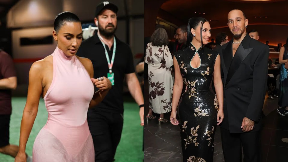 Kim Kardashian Turns Heads in Pink Alaïa Gown at Singapore Grand Prix to Cheer on Lewis Hamilton
