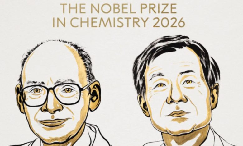 Henri B. Kagan and Kenso Soai, winners of the 2026 Nobel Prize in Chemistry for molecular asymmetry research.