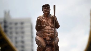 Naked 23-Karat Gold Statue of Trump Unveiled Near European Parliament in Strasbourg